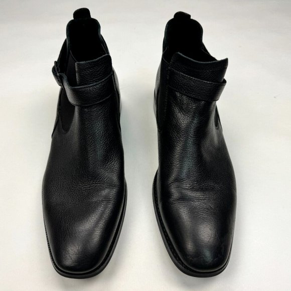 Kenneth Cole Rhett Leather Chelsea Boots Mens 11 Elastic ShaftStrap Black 112552 - Picture 6 of 12